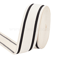 Stripe Pattern Chenille Ribbon, Webbing Tape, Side Decorative Trimming for Sports Pants Trousers, Cornsilk, 43x1mm, 10 yards/roll(DIY-WH0430-036A)
