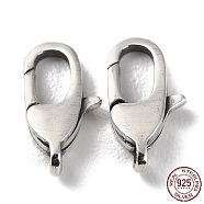 925 Thailand Sterling Silver Lobster Claw Clasps, Antique Silver, 11.5x6x3mm, Hole: 1mm(STER-D003-53P)