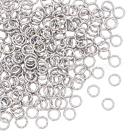 300Pcs 304 Stainless Steel Jump Rings, Open Jump Rings, Twisted, Round Ring, Stainless Steel Color, 6x1mm, 18 Gauge, Inner Diameter: 4mm(STAS-UN0046-13)