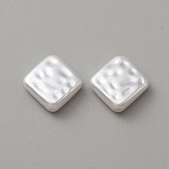 Opaque ABS Plastic Imitation Pearl Beads, Rhombus, 14.5x14.5x4mm, Hole: 1.2mm(KY-WH0049-10B)