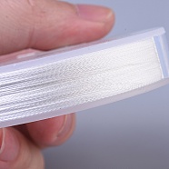 PE(Polyethylene) Braided Fishing Line, 4 Braid Thread, White, 0.3mm, about 110m/Roll(NWIR-WH0009-03E)