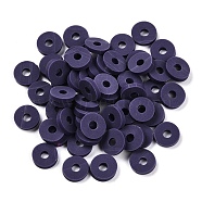 Handmade Polymer Clay Beads, Disc/Flat Round, Heishi Beads, Dark Slate Blue, 4x1mm, Hole: 1mm, about 55000pcs/1000g(CLAY-R067-4.0mm-B04)