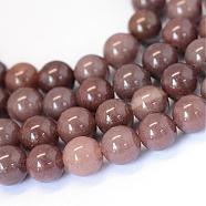 Natural Purple Aventurine Round Bead Strands, 10~10.5mm, Hole: 1.2mm, about 36pcs/strand, 15.5 inch(G-E334-10mm-21)