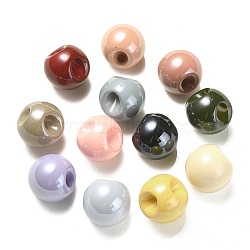 Opaque Acrylic Beads, Round Ball Bead, Top Drilled, Mixed Color, 19x19x19mm, Hole: 3mm(OACR-G012-01)