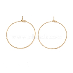 Ion Plating(IP) 316 Surgical Stainless Steel Hoop Earrings Findings, Wine Glass Charms Rings, Golden, 25x21mm, Pin: 0.6mm(STAS-D183-02G-02)