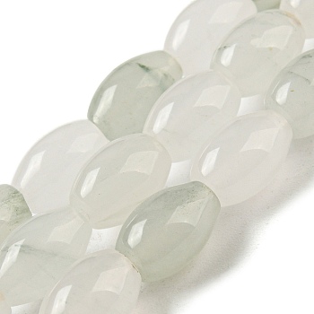 Natural Jade Beads Strands, Rice, 9x6~6.5mm, Hole: 0.7mm, about 44pcs/strand, 15.94''(40.5cm)