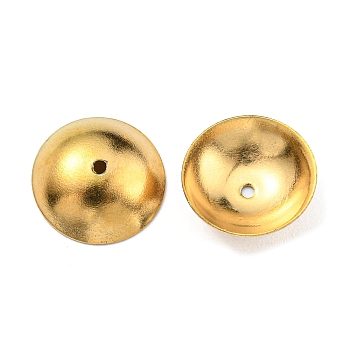 304 Stainless Steel Bead Cone, Apetalous, Half Round, Real 18K Gold Plated, 7.5x2.5mm, Hole: 0.9mm