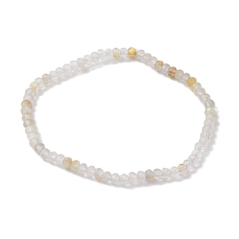 Natural Rutilated Quartz Beaded Bracelets, Inner Diameter: 5.35cm