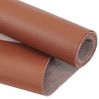 PVC Imitation Leather Fabric, Clothing Accessories, Saddle Brown, 90~94x0.04cm, about 140cm/sheet