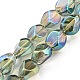 Full Rainbow Plated Electroplate Transparent Glass Beads Strands(EGLA-G037-04A-FR03)-1