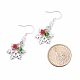 Christmas Snowflake Alloy Dangle Earrings with Glass Beads(EJEW-TA00077)-3