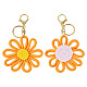 Polyester Flower Keychains(KEYC-TAC00065-04)-2