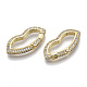 Brass Micro Pave Cubic Zirconia Spring Gate Rings(ZIRC-S066-032B-NF)-2