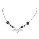 201 Stainless Steel Bat Pendant Necklaces(NJEW-TA00155)-1