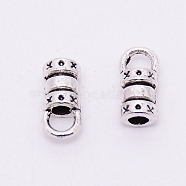 Alloy Cord End, Column, Cadmium Free & Lead Free, Antique Silver, 10x5x4mm, Hole: 3x2.5mm, 100pcs/bag(PALLOY-WH0079-80AS-RS)