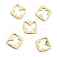 Alloy Pendants, Cadmium Free & Lead Free, Butterfly, Light Gold, 18.5x18x1.5mm, Hole: 14X15mm(FIND-O002-04LG)