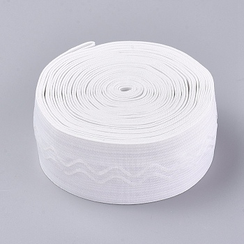 Polyester Non-Slip Silicone Elastic Gripper Band, for Garment Sewing Project, White, 38x1mm, about 6yards/roll