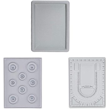 Plastic Bead Design Boards Sets, Gray, 28~34.7x20~26x1~3cm