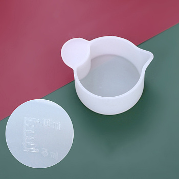 Silicone Measuring Cups, for UV Resin & Epoxy Resin Craft Making, Clear, 46x35x20mm