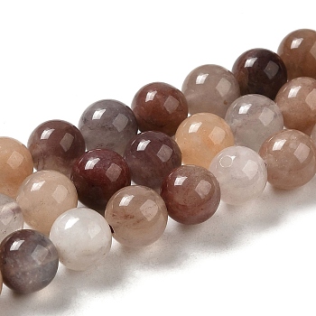 Natural Strawberry Quartz Beads Strands, Round, 8~8.5mm, Hole: 1.2mm, about 44pcs/strand, 14.76''(37.5cm)