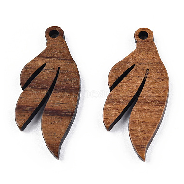 pendentifs en bois de noyer naturel(X-WOOD-T023-19)-2