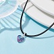 Glass Heart Pendant Necklaces(NJEW-JN04476-03)-2
