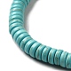 hilos de perlas sintéticas teñidas de turquesa(G-E594-20C)-3