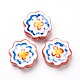 Handmade Porcelain Flower Beads(PORC-J008-04D)-1