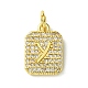 Rack Plating Brass Micro Pave Clear Cubic Zirconia Charms(KK-G501-01Y-G)-1