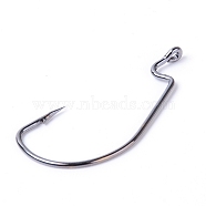 Stainless Steel Steel Hooks, Fishing Accessories, Stainless Steel Color, 36x20x1mm, Hole: 1mm(FIND-WH0069-14C)