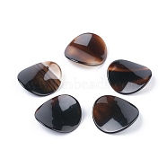 Natural Black Agate Beads, No Hole/Undrilled, Dyed, Teardrop, 27x27.5x2mm(X-G-F695-01)