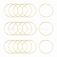 Brass Linking Rings, Long-Lasting Plated, Round Ring, Real 24K Gold Plated & Stainless Steel Color, 40x1mm, Inner Diameter: 38mm(X-KK-Y003-03L-G)