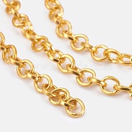 Iron Cable Chains, Unwelded, Round, Golden, 5x4x1mm(X-CH-S047-G-LF)
