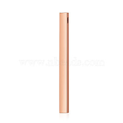 201 Stainless Steel Pendants, Cuboid, Rose Gold, 45x3x3mm, Hole: 2mm(STAS-S105-T587-45-3)