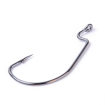 Stainless Steel Steel Hooks, Fishing Accessories, Stainless Steel Color, 36x20x1mm, Hole: 1mm