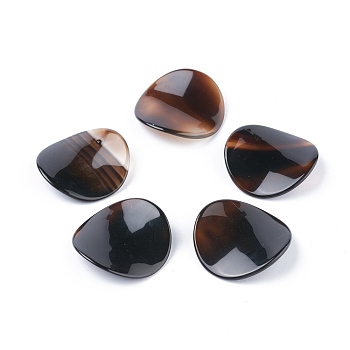 Natural Black Agate Beads, No Hole/Undrilled, Dyed, Teardrop, 27x27.5x2mm