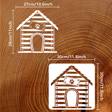 animal de compagnie évider dessin peinture pochoirs(DIY-WH0391-0422)-2