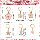 12Pcs 6 Style Alloy Enamel Sakura & Peach & Plum Blossom Charm Locking Stitch Markers(HJEW-PH01645)-2