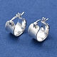 Sterling Silver Plain Thick Hoop Earrings for Women(EJEW-D106-03S)-2