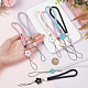 8Pcs 8 Style PU Leather Lanyard Wrist Strap Phone Flower & Star Charms Straps(AJEW-CP0005-67)-3