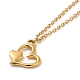 304 Stainless Steel Heart Pendant Necklaces for Women(NJEW-H016-02G)-2