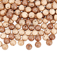 200Pcs Round Wood Beads, Lead Free, Undyed, Blanched Almond, 10.5mm, Hole: 1.8mm(WOOD-GA0001-52)