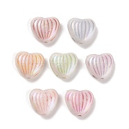 Plastics Beads, Craft Beads, Heart, Mixed Color, 10x10.5x5mm, Hole: 1.8mm, 1111pcs/500g(KY-B004-02C)