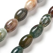 Natural Indian Agate Beads Strands, Rice, 12x8mm, Hole: 1.2mm, about 33pcs/strand, 15.94''(40.5cm)(G-B106-B05-01)