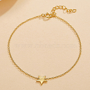 Star 925 Sterling Silver Link Bracelet, Golden(FE3395-1)