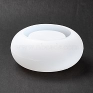 Rondelle Potting Display Holder Silicone Molds, for UV Resin, Epoxy Resin Craft Making, White, 116x54mm, Inner Diameter: 76mm(DIY-I096-18)
