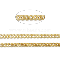 Brass Twisted Chains, Curb Chains, Unwelded, with Spool, Oval, Lead Free & Nickel Free & Cadmium Free, Golden, 2.5x2x0.5mm, about 301.83 Feet(92m)/roll(CHC-S095-G-NF)