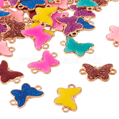 Pandahall 32Pcs 8 Colors Alloy Enamel Connector Charms(ENAM-TA0001-70)-9