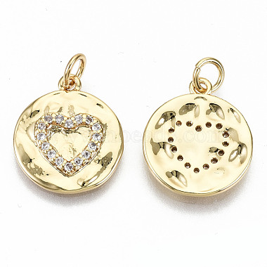 Brass Micro Pave Clear Cubic Zirconia Pendants(ZIRC-S067-138-NF)-2