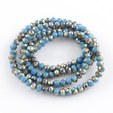Electroplate Glass Faceted Rondelle Bead Strands(X-EGLA-Q054-8mm-07)-2